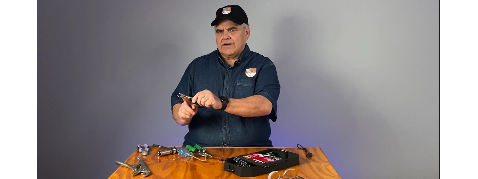 change a tire with a socket wrench