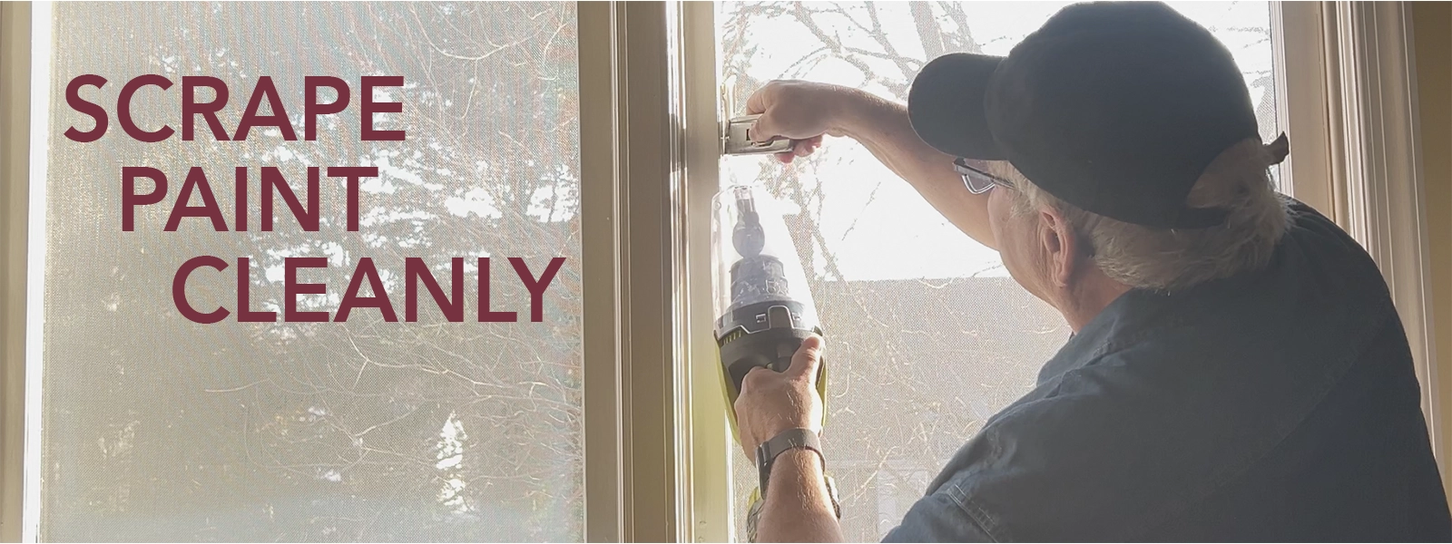 Scraping Paint off a Window Header